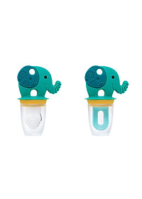 Túi nhai ăn dặm chống hóc silicon kèm gặm nướu và nắp làm kem cho bé Marcus & Marcus, từ 6 tháng - Ollie