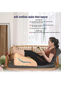 Gối kê chân giãn tĩnh mạch cao 28cm kê chân giảm phù nề chân, tê bì, vọp bẻ