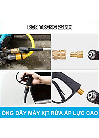 Dây rửa xe cao áp cho máy xịt rửa áp lực cao ren trong 22mm dài 15 mét