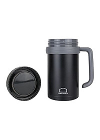 Bình Giữ Nhiệt Lock&Lock New Basic Table màu đen LHC4026B 500ml - Hàng chính hãng, nắp bình 3 lớp tiện lợi - JoyMall