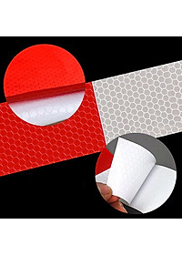 Cuộn Phản Quang 2 Màu Đỏ Trắng Bóc Dán Cho Xe Tải, Xe Container, Xe Hơi, Xe Ô tô Dài 45 Mét/ Cuộn Giúp An Toàn Ban Đêm Mai Lee