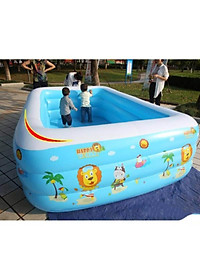 hồ bơi phao trẻ em,Bể bơi phao trong nhà, hình chữ nhật kích thước 210cm