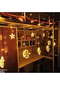 Dây Đèn LED Rèm Trăng Sao Chống Thấm Nước Trang Trí Ngoài Trời - Dài 2.5 Mét