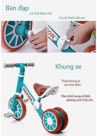 Xe chòi chân thăng bằng cho bé MOTION, có bàn đạp 2in1 yên bằng da, khung xe chắc chắn – TẶNG KÈM ĐÀN XYLOPHONE 8 THANH CHO BÉ, xe tập đi, xe 3 bánh,xe thăng bằng