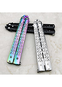 Bộ 2 Dao Bướm Thích Hợp Đi Cắm Trại Dã Ngoại An Toàn Khi Sử Dụng Training Knife Tool Safe