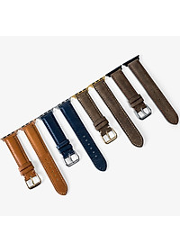 Dây đồng hồ dành cho AW da bò Vintage D116 - Hàng khâu tay thủ công cao cấp