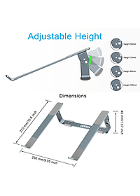 Giá Đỡ Tản Nhiệt Dành Cho Macbook, Laptop Từ 9 Đến 17 Inch Khung Nhôm Cao Cấp CHOETECH H033 - Hàng Chính Hãng