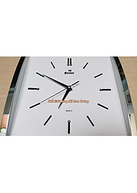 Đồng Hồ KIM TRÔI EASTAR Mặt Kính Cong Cao Cấp - Mặt Chữ nhật Ánh Kim - Tặng Pin Maxell - BH 1 Năm - Decor Trang Trí Treo Tường