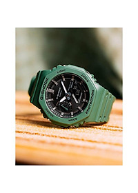Đồng Hồ Nam Dây Nhựa Casio G-Shock GA-B2100-3ADR Chính Hãng - Pin Năng Lượng Mặt Trời - GA-B2100-3A Bluetooth