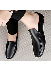 Giày Lười Sục Nam Da Bò Chuẩn, Có bảo hành nổ da, bong keo , gãy đế, phom dáng siêu đẹp GD18