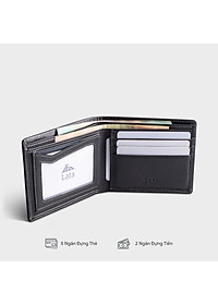 Ví nam da bò Lata ( Thời trang nam gấp 2 dáng ngang - Ví da thật LVN98 )