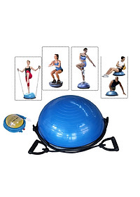 Bóng Tập Yoga Thăng Bằng BS Cao Cấp (Kèm Dây Kéo + Bơm Mini)