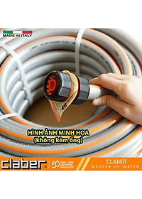 Khớp nối ống nước nhựa đa năng Claber 8620, sản xuất tại Ý, nối ống phi 15-19mm, nhựa ABS