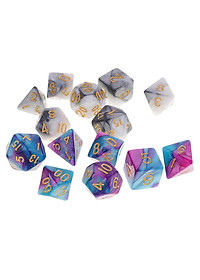 Bộ/14 PCS 1.6 Cm Đa Diện Xúc Xắc Chết D20 D12 D10 D8 D6 D4 Bàn Chơi Bảng