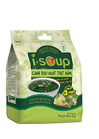 Canh Rau Ngót Thịt Bằm Ăn Liền I-Soup 54g 06 viên