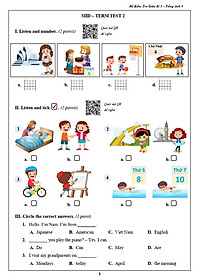 Đề Kiểm Tra Tiếng Anh 4 - Tập 1