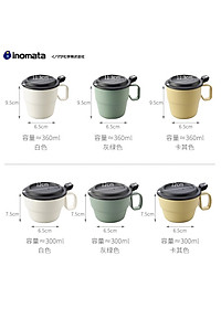 Ly nhựa cao cấp có nắp chống tràn Inomata hàng nội địa Nhật Bản