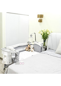 Nôi cũi vải gấp gọn đa năng umoo um-08108 chính hãng sang chảnh