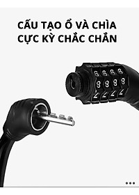 Khóa Dây Xe Đạp Bảo Hành 12 Tháng Khóa Cổng Chống Trộm Xe Máy Chống Cắt  Mật Mã 4 Số Lõi Thép Cao Cấp Cleacco Boro Sport
