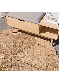 Thảm cói trải sàn hình sao có thể gấp gọn 1,2m