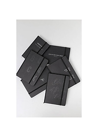 Sổ tay A7 Grid Đen Crabit - The Black Book 130GSM - Sổ tay bìa cứng ô vuông ghi chép, làm bullet journal - Sổ Minimalism