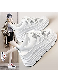 Giày thể thao tăng chiều cao nữ đế êm nhẹ, thoáng khí đế cao su đúc, chống trơn trượt hạn chế mòn – GNU2080