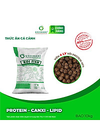 Thức ăn Cá Koi GREENABC - Koi Fish - Protein 40 tăng size, tăng màu, tiêu hóa tốt - Bao 10kg