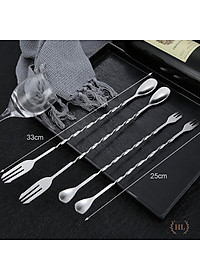 Thìa bar pha chế inox | THÌA KHUẤY 2 ĐẦU INOX CHO QUẦY BAR PHA CHẾ