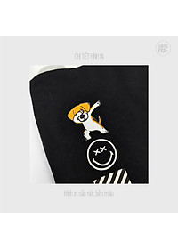 Bộ dài tay bé trai BIGFOX - MISS MEOW size đại, bộ thu đông cho bé phong cách Âu Mỹ phối 3 màu rằn ri in mặt cười 11 - 38kg