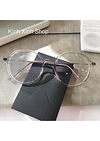 Gọng Kính Cận, Kính Giả Cận Nam Nữ Chống Ánh Sáng Xanh Từ Máy Tình, Tv, Điện Thoại Mắt Tròn Cao Cấp Ulzzang Hàn Quốc