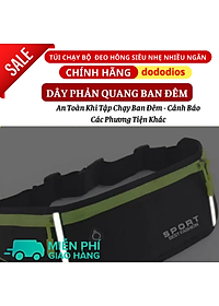 Túi Đeo Bụng Chạy Bộ dododios Chống Nước, Túi Đeo Hông Đựng Điện Thoại Có Ngăn Để Chai Nước Tập Thể Dục - Hàng chính hãng dododios