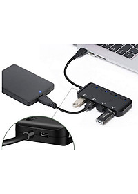 Hub Chia 4 Cổng USB 3.0 Ultra Slim siêu mỏng có công tắc bộ chia cổng USB 3.0