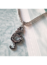 Dây chuyền nam, mặt hợp kim không gỉ si mạ, dây titan cao cấp rộng 3-4mm, dài 50cm