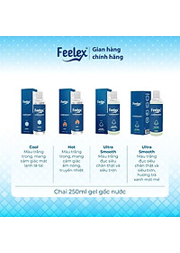 Gel bôi trơn Feelex Lubricant mát lạnh, ấm nóng, siêu trơn - Lọ 250ml