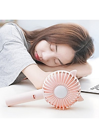Quạt Cầm Tay Cao Cấp Vinbuy Tích Điện Tiện Lợi Kèm Cáp Sạc Và Pin Có Tặng Chân Đế Tích Hợp Giá Đỡ Điện Thoại, 3 Chế Độ Gió Siêu Mát Siêu Bền - Hàng chính hãng VinBuy 