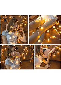 Đèn Led Trang Trí Bông Tuyết Dài 10M - 100 Bóng Trang Trí Noel Lễ Tết