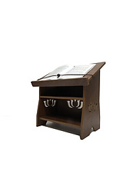 Kệ để kinh phật hoa sen bằng gỗ MDF phủ Melamine 2 mặt/ Bàn tụng kinh/ bàn đọc sách