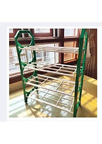 Kệ Giày Dép 4 Tầng Bằng Nhựa Màu Ngẫu Nhiên