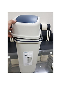 Thùng rác nắp lật Hiro 15L (Kèm ruột) - Chính hãng INOCHI