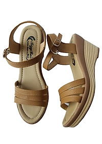 Giày Sandal Đế Xuồng Nữ Da Bò BIGGBEN Cao Cấp SDX28