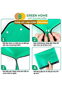 Thảm Lót Làm Vườn Greenhome, D100xR100cm, Trộn Đất, Thay Chậu, Trồng Cây Sạch Sẽ Chống Thấm Nước, Dễ Vệ Sinh, Gấp Gọn