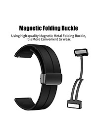 Dây đồng hồ smartwatch silicon khoá nam châm size dây 20mm và 22mm