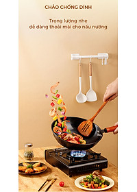 Bộ nồi chảo chống dính Konka Mẫu Mới thép tôi bóng, chống dính chống mài mòn-Hàng nhập khẩu