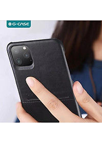 Ốp lưng da chống sốc cho iPhone 11 Pro hiệu G-Case trang bị ngăn đựng thẻ ATM, NameCard mặt siêu mềm mịn, chống sốc tốt, bảo vệ tuyệt đối - hàng nhập khẩu