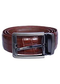 HC4757-58-59-60 - Thắt lưng nam da cá sấu Huy Hoàng nguyên con bụng 4P đầu kim màu đen, nâu đất, nâu đỏ, vàng bò