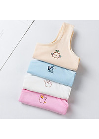Bộ 5 áo lót học sinh nữ vải cotton dây bản to không đệm mút thoáng mát - ao lot hoc sinh nu day to