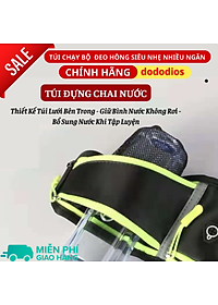 Túi Đeo Bụng Chạy Bộ dododios Chống Nước, Túi Đeo Hông Đựng Điện Thoại Có Ngăn Để Chai Nước Tập Thể Dục - Hàng chính hãng dododios
