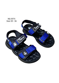 Xăng đan bé trai dép quai hậu trẻ em nam tiểu trung học quai ngang siêu nhẹ màu xanh dáng thể thao phù hợp cho bé 5 6 7 8 9 10 11 12 tuổi đi học đi biển ST71