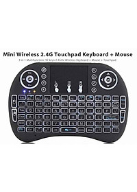 Bàn phím Wireless mini UKB500- Bàn phím không dây mini keyboard kiêm chuột cảm ứng đa năng wireless - Hàng chính hãng