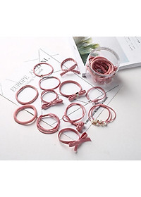 Hộp 12 Chun Buộc Tóc Hàn Quốc Sang Trọng